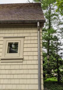 Gutters are designed to control the flow of water around the home. Keeping them clear prevents water back-up and moisture damage to the wood, fascia and foundation.