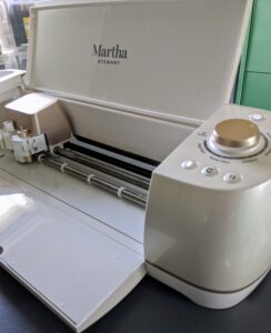 This Special Edition Martha Stewart Cricut comes in a pearl color with all the essential tools you need to make so many wonderful projects. We keep one in my stable office. It has come in so handy for so many tasks.