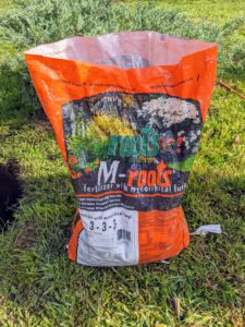 We use M-Roots with mycorrhizal fungi, which helps transplant survival and increases water and nutrient absorption.
