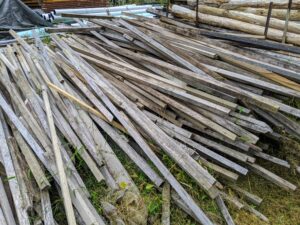 We use a lot of stakes here at the farm - to support young trees, to mark the carriage roads, and to indicate where the catch basins are in winter. These stakes are different lengths and need some organizing.