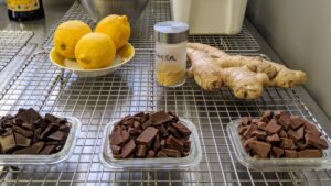 Robert uses only the freshest, purest ingredients he can find. In his chocolate trifecta cookies, he also uses three different types and grades of chocolate.