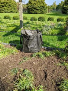 All the weeds are collected in my handy Multi-Purpose Reusable Heavy Duty Tote Bags - available at my shop on Amazon. These bags are so useful for carrying, organizing, and storing so many things indoors and out. The crew uses them every day around the farm.