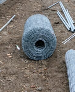 This new roll of fencing fabric is from a company called Red Brand Fence Co. in Peoria, Illinois - the only company in the world that makes this type of fencing.