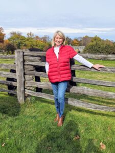 And, of course, my Martha Stewart Women's Puffer Vest on Amazon - it's so popular. I call it “the new sweater”. This cap sleeved vest has fleece lined pockets and hidden zippers. Plus, it's ultra-lightweight construction makes it easy to pack away.