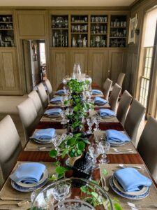 Inside, my long table was set for the all-important Thanksgiving meal. Because this dinner included family and our closest friends, we felt safe eating together - and to be extra safe, we were also tested before gathering.