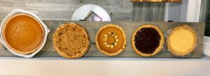 Heather Kirkland, who directs many of my special events, and her family enjoyed a choice of five pies for their holiday dessert.