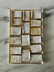 My daughter, Alexis, made these delectable lemon squares - not one was left over. She is an excellent cook and baker, and always makes something different for our holiday gatherings.