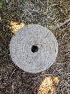 We also use natural jute twine for this project and for many gardening projects around the farm. Twine like this is available in large spools online and in some specialty garden supply shops.