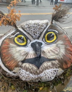 This is an 804 pound owl head.