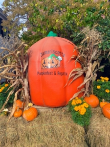 The coastal town of Damariscotta is home to the annual Damariscotta Pumpkinfest & Regatta. Each year, local Maine artists gather to decorate dozens of giant pumpkins - each weighing at least 200-pounds.