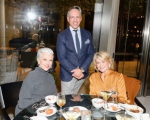 Andrew and I stopped for this snapshot with model Maye Musk. Maye is also the mother of business entrepreneur, Elon Musk, the founder, CEO, and Chief Engineer at SpaceX and an early-stage investor, CEO, and Product Architect of Tesla, Inc. (Photo by Madison McGaw/BFA.com)