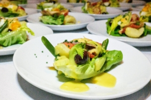 Afterwards, we enjoyed dishes inspired by Julia Child herself. These are Nicoise Lettuce Wraps. (Photo by Madison McGaw/BFA.com)