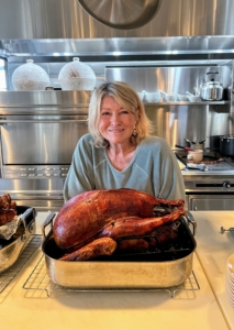 Here I am with one of the perfectly roasted turkeys.