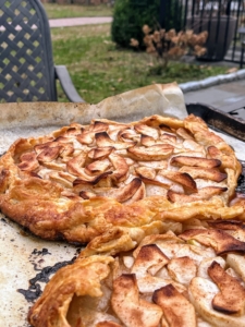 This photo came from Claudia McKenna-Lieto, Executive Assistant to Chef Daniel Boulud. She calls it "Apple Pie en Deux." Claudia says these apple tarts should have been one pie, but turned into two rustic tarts in order save about 15 minutes or so! I think they look amazing - and I am sure they tasted even better.