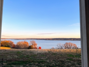 The view from Mount Vernon's Piazza, or veranda, has been preserved by the Mount Vernon Ladies' Association to look as if it did during Washington's time. Across the river is Maryland and Piscataway National Park.