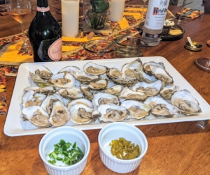 To start - Maine oysters!