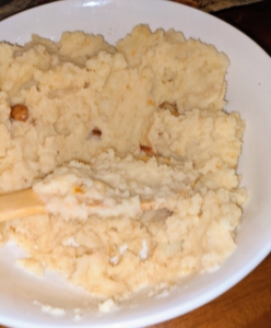And garlic mashed potatoes.