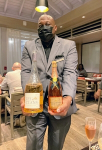 Later we attended a party hosted by Whispering Angel at Dune, the acclaimed restaurant by Michelin starred chef Jean-Georges Vongerichten. We all drank Whispering Angel and Moet & Chandon Nectar Imperial Rose champagne. It is also where Susan and Jim had their wedding dinner years back.