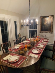 Marquee Brand Manager, Sabrina Blaustein, celebrated Thanksgiving at her boyfriend’s parents’ home in Katonah, New York. This is a photo of their beautiful table before all their Thanksgiving favorites were served.