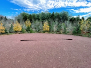 This is artist Michael Heizer's "Compression Line", 1968/2016, another land artist specializing in large-scale and site-specific sculptures.