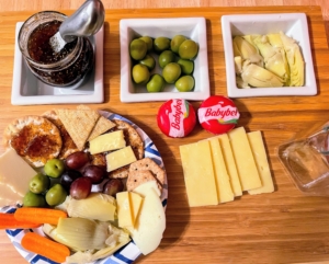 Vanessa Arnold, Manager of Strategic Partnerships, had her family dinner in Nutley, New Jersey – my hometown, and hers. Her family started with castelvetrano olives, fig jam, artichoke hearts, and aged cheddar.