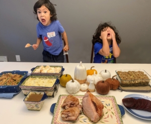 Jen Cho, Design Director for Branch & Twig, shared this photo of her sons at the table. Beckett is three and Asher is six. Jen's caption read, "this is going great."