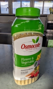 Each plant also gets a sprinkling of Osmocote fertilizer – available at Martha.com.
