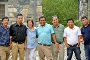 Another great photo of some of my farm staff in 2015 - Ang, Chhewang, Laura, Pete, Chhiring, Phurba, and Wilmer.