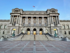 This is the United States Library of Congress. The library's primary mission is to research inquiries made by members of Congress, which is carried out through the Congressional Research Service. It also houses and oversees the United States Copyright Office and is the oldest federal cultural institution in the country.