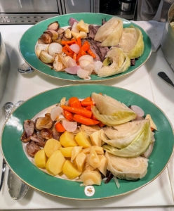 There was plenty for everyone. Everything was so beautiful, and delicious – the corned beef came out so tender and flavorful. The vegetables were also very tasty – fresh cabbage, turnips, parsnips, celery, potatoes, and cabbage.