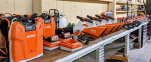 We keep all our STIHL tools inside my large Equipment Barn. These tools are all cleaned and checked regularly as part of our maintenance routine. Taking good care of our tools will ensure they last a long, long time.