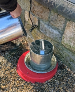 I also feel it is important to make sure all the wild birds have access to fresh water. I use one of these double wall metal chicken waterers on top of a heater to prevent freezing. Made of galvanized steel, these waterers are clean, durable and can hold a couple gallons of water.