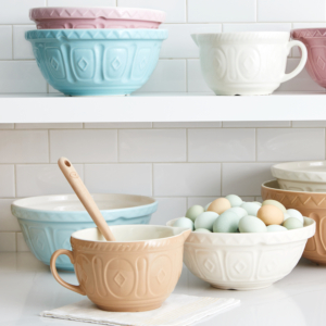 For all those spring baking projects, you'll need some good bowls. These have wide and shallow shapes, are freezer-safe, and chip resistant.