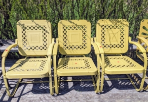 Bright, cheerful outdoor seating... for sale!