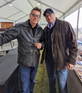 Jim Klinko and Vincent stopped for this photo before the afternoon crowds filled the tent.