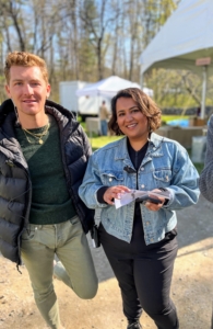 Here are Haden Spenard and Areesh Haq from Chris Hessney's team - they organized many of the logistics of the event. (Photo by Dominic Benevento)
