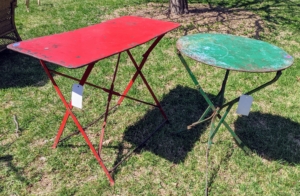 Vintage outdoor tables... for sale!