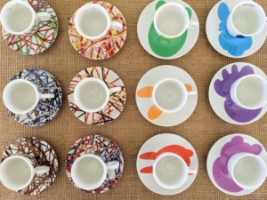 And espresso cups and saucers... for sale!