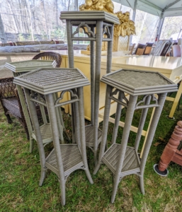 Wicker plant stands... for sale!