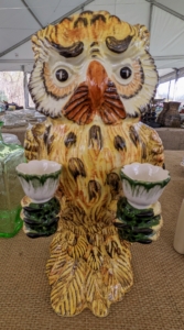 A whimsical owl candle holder... for sale!