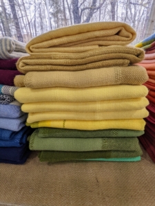 Gorgeous blankets in many colors... for sale!