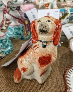 A porcelain Staffordshire dog figurine... for sale!