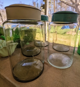 Giant glass jars with lids... for sale!