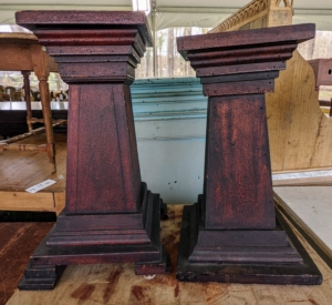 Old wooden pedestals... for sale!