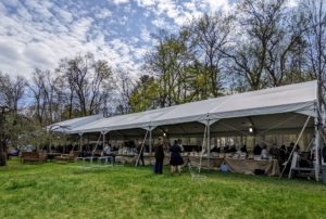 During the two day sale, shoppers looked for treasures under several large tents and outdoors on the lawn.