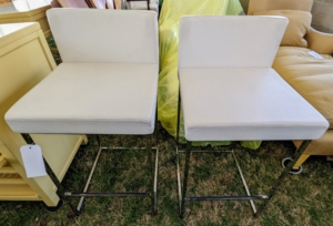 If your décor is more modern, these stools... are for sale!