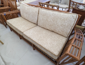 A bamboo sofa - use inside or out... for sale!