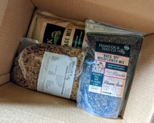 We also have a variety of other seeds including Happy Hen Forage Seed Mix, Wildflower Seed Mix, Turkey Plot Seed Mix, and Horse Pasture Grass Seed Mix.