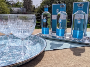 Casa Dragones partnered with us to create this fun event. Here, one can see the crossing horizontal and vertical lines that form a jewel-like decoration on the Baccarat goblets.