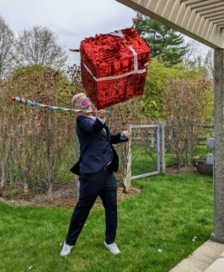 Baccarat SVP Marketing, Ward Simmons, also took a turn. All the piñatas were filled with mini packs of Martha Stewart CBD gummies.
